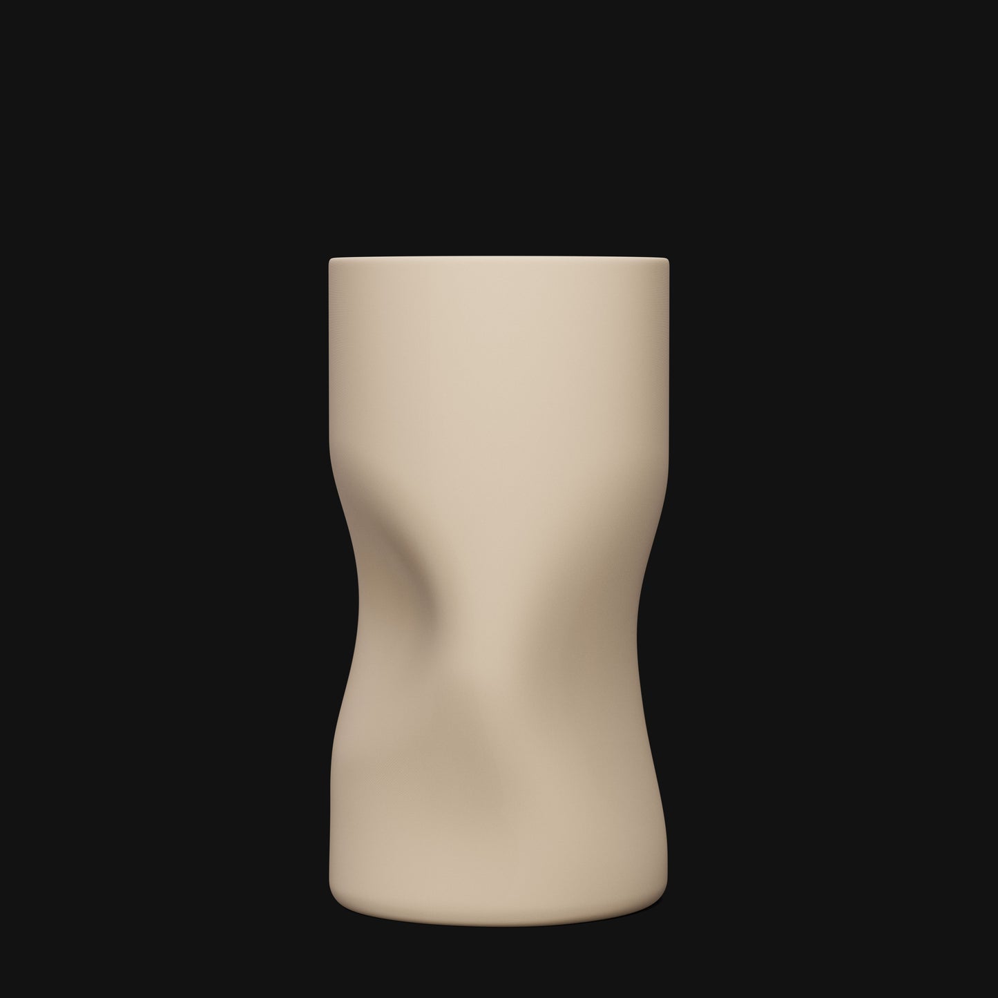 Squeezy Vase Ecru